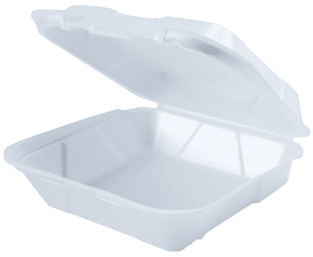 9.25x9.25 White Foam Food Container