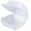 6x6 White Foam Food Containers