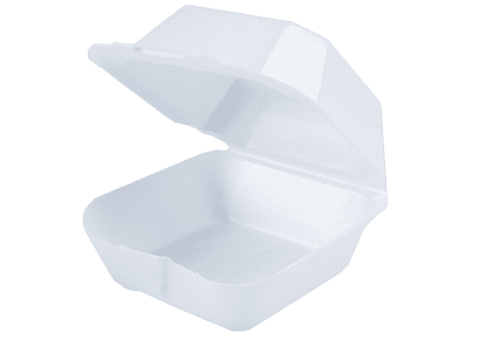 6x6 White Foam Food Containers