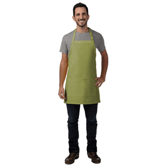 Bib Apron with Center Divided Pocket 