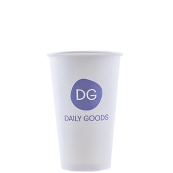 16 oz Custom Printed Eco-Friendly White Paper Hot Cups