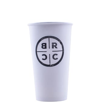 20 oz Custom Printed Eco-Friendly White Paper Hot Cups