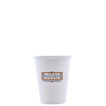 8 oz Custom Printed Eco-Friendly White Paper Hot Cups