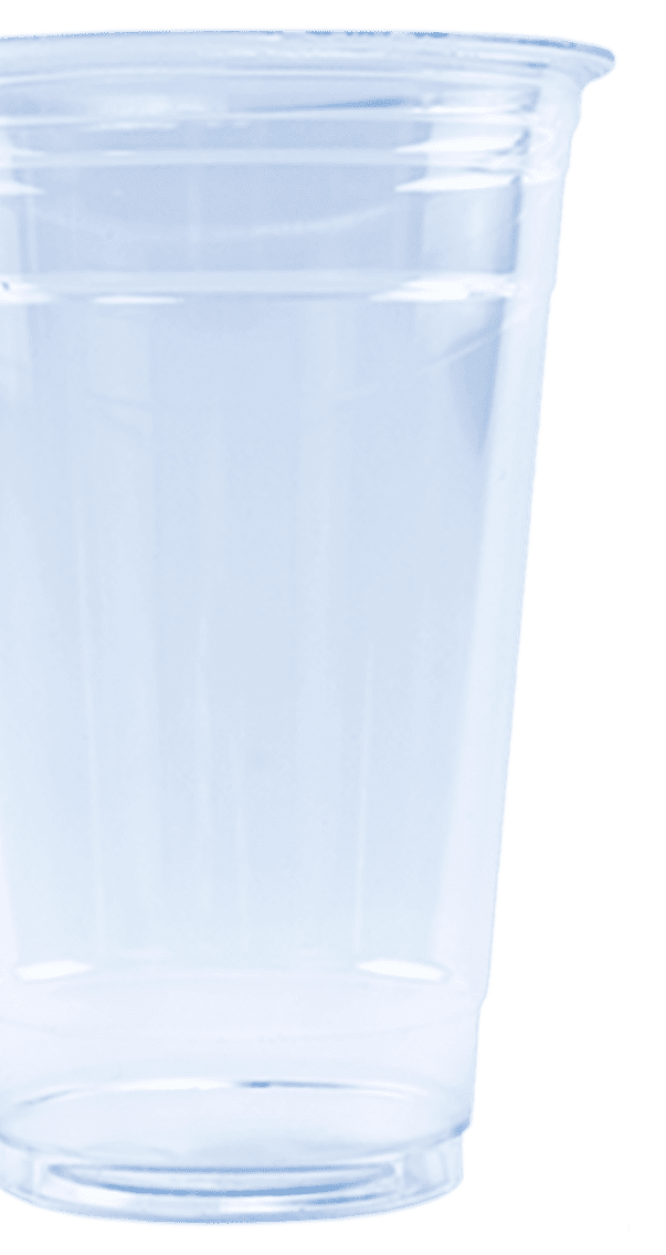 EDI Crystal Clear Disposable PET Plastic Cups 20 oz. - 100 Pack 