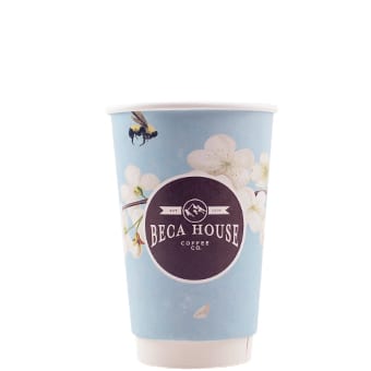 16 oz Custom Printed Double Wall Paper Hot Cups