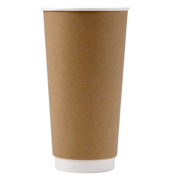 12 oz Kraft Double Wall Paper Hot Cup | 500/Case