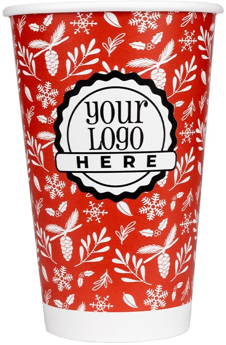 16 oz Winter Floral Hot Cups