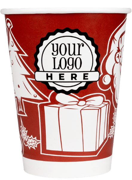 12 oz Red Christmas Hot Cups