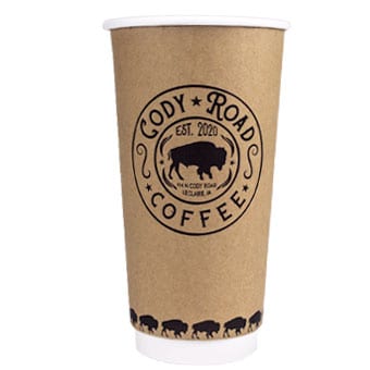 20oz Custom Printed Kraft Insulated Hot Cup