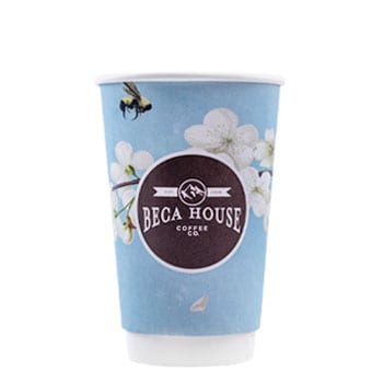 16 oz Custom Printed Double Wall Paper Hot Cups