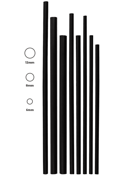 Black Plastic Straws-All