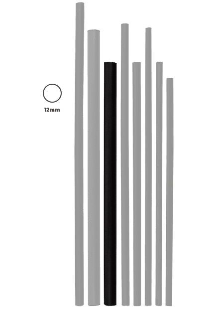 Black Plastic Drinking Straws