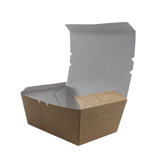 96 oz White Folded Take out Paper Box, Disposable Paper Togo Containers #4