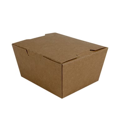 5" Kraft Paper To Go Box #1