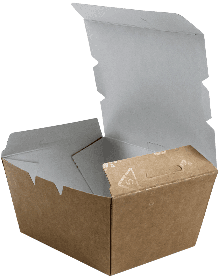 5" Kraft Paper To Go Box #1