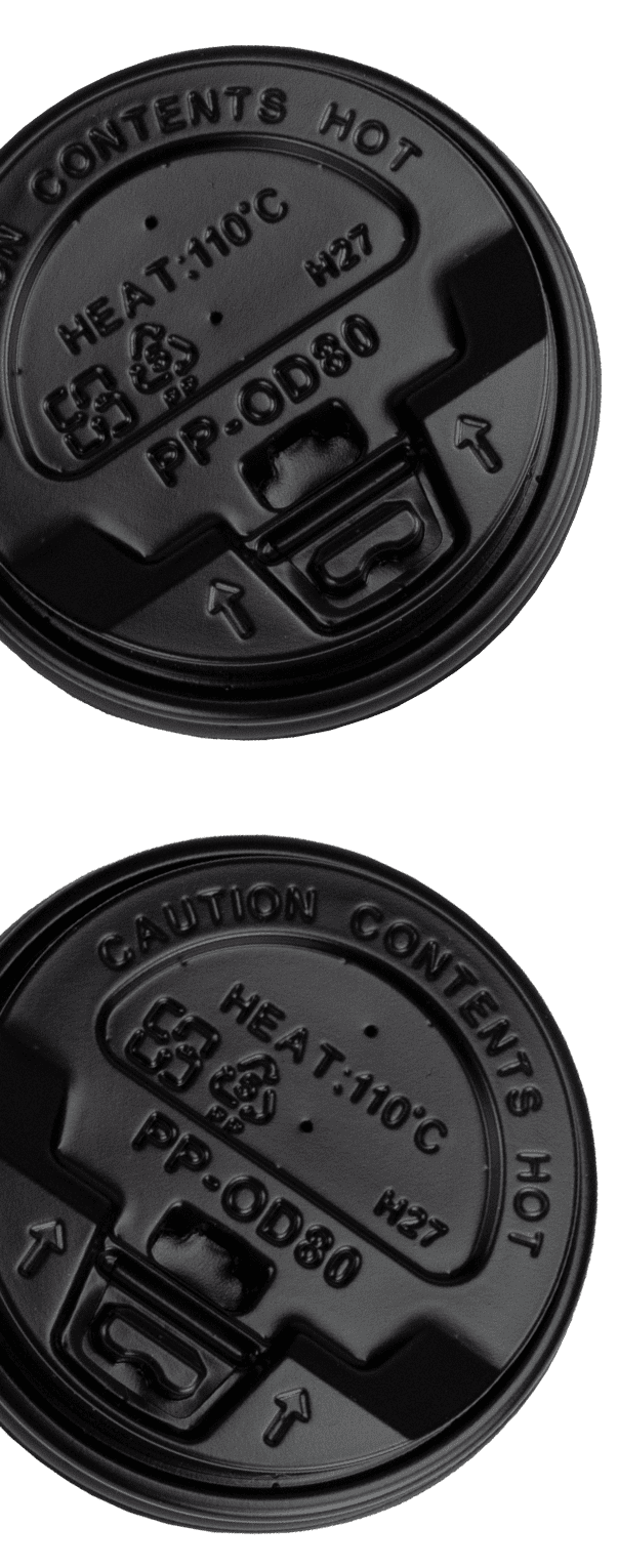 Black Lid for 8oz Hot Cup