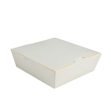 5.25" White Paper To Go Box - Med 5.25" White Paper To Go Box - Med