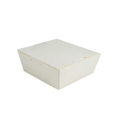 4.5" White Paper To Go Box - Sm