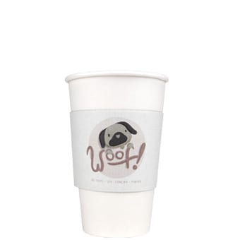 Custom Printed White Corrugated Coffee Sleeves