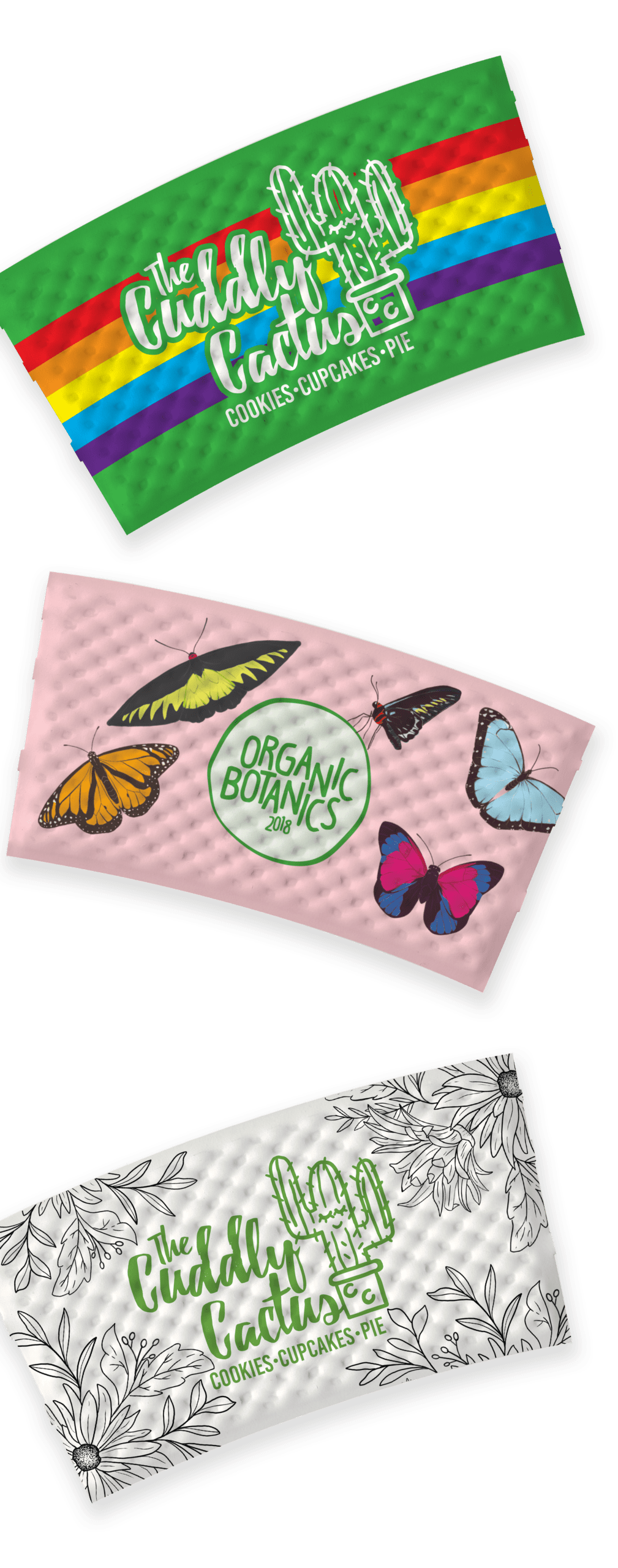 Spring Full Wrap Custom Printed White Sleeves Spring Full Wrap Custom Printed White Sleeves