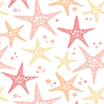 Warm Coral Starfish