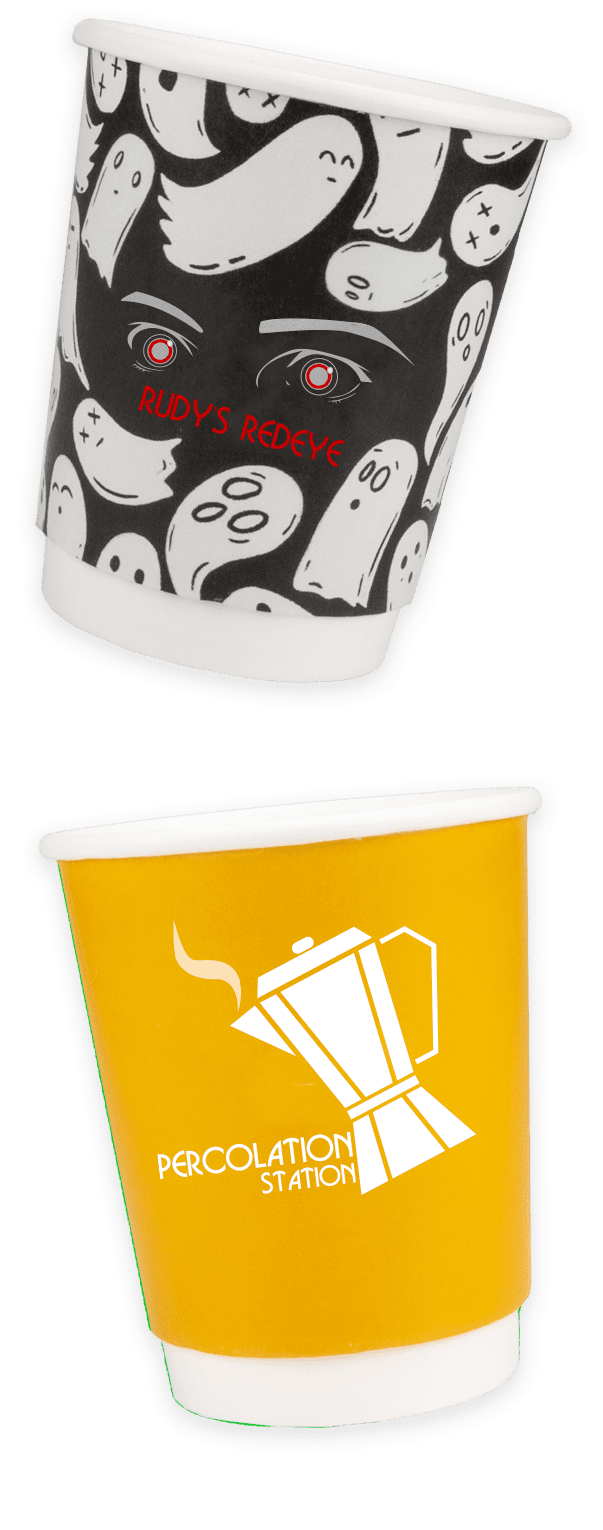 WIC08-leftside 8oz Double Walled Hot Cups - Full Wrap Printed