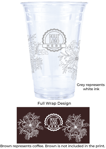 Spring 20oz PLA Eco-Friendly Clear Cups - Spring Floral