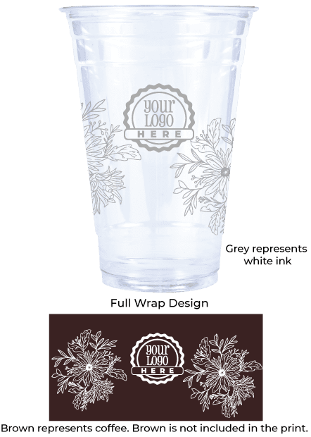 Spring 20oz PLA Eco-Friendly Clear Cups - Spring Floral Spring 20oz PLA Eco-Friendly Clear Cups - Spring Floral