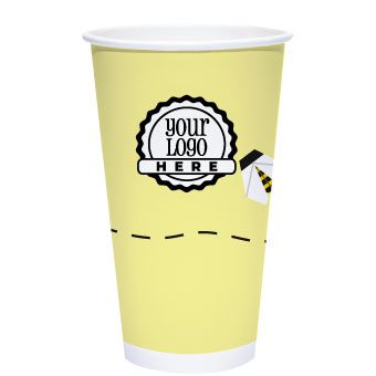 Spring 20oz Custom Printed White Paper Hot Cups