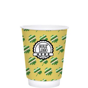 Spring 8oz Custom Printed White Insulated Paper Hot Cups