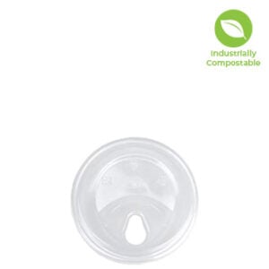 PLA Compostable sipper lid for 12-24oz cups