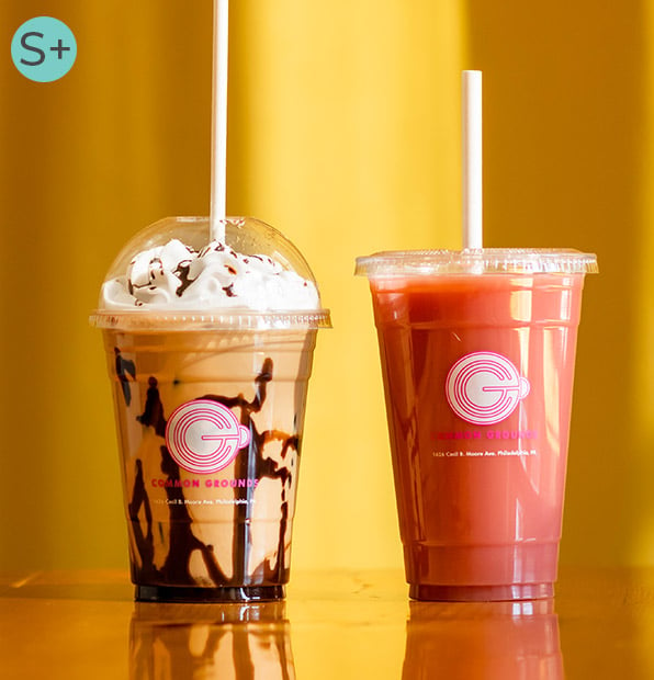 Iced Coffee Glass Cup With Dome Lid and Glass Straw Personalized