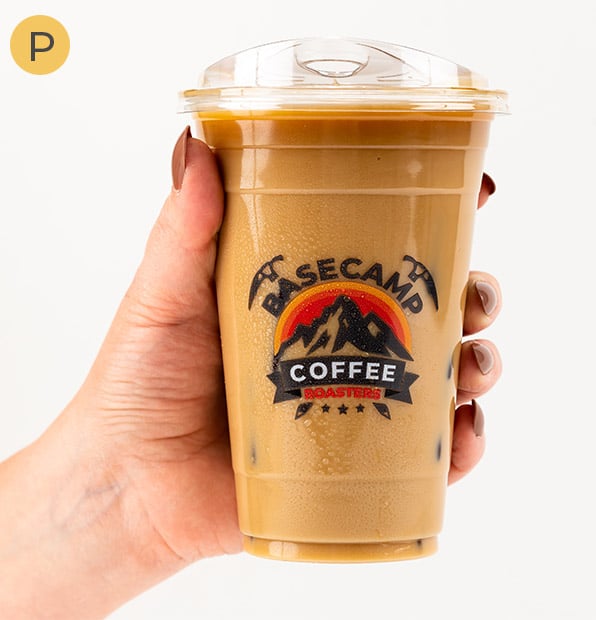 50] Plastic Cups with Lids 10 oz  Iced Coffee Go Cups and Lids