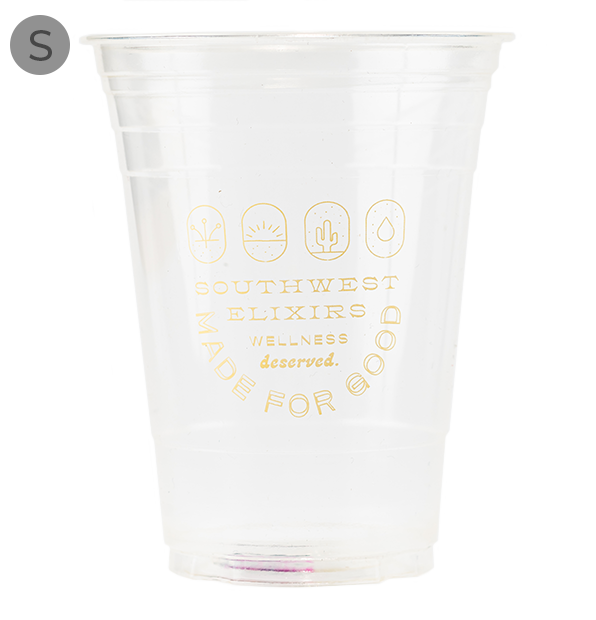 GREENER SETTINGS 12 oz. Clear Compostable Disposable Cups, Cold