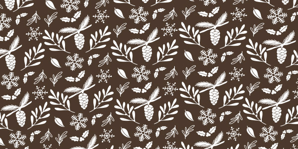 Winter-Floral Frosty Snowflakes Design