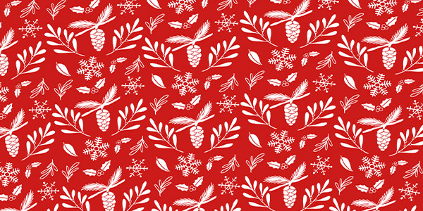 Winter Floral Red Design Winter Floral Red Design