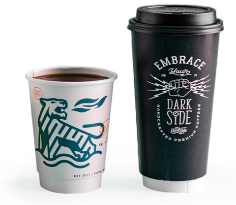 Custom Double Wall Coffee Cups | Printed Insulated Paper Cups