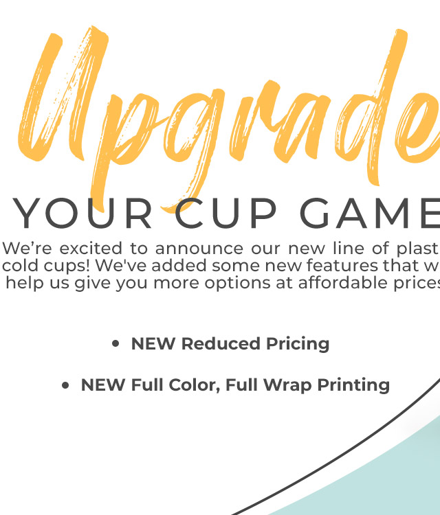 New Clear Plastic Cup Options!