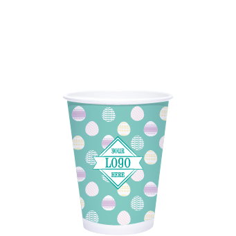 Spring 12oz Custom Printed White Paper Hot Cups