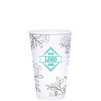 Spring 16oz Custom Printed White Paper Hot Cups