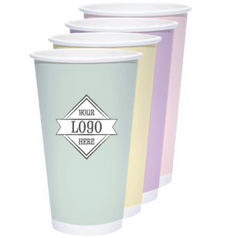 Spring 20oz Custom Printed White Paper Hot Cups