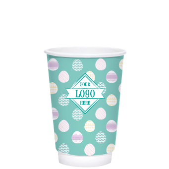 Spring 16oz Custom Printed White Insulated Paper Hot Cups