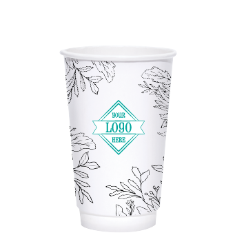 Spring 20oz Custom Printed White Insulated Paper Hot Cups
