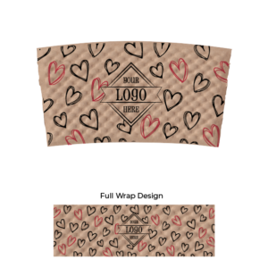 Whimsical Hearts Dimpled Kraft Sleeves