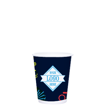 Spring 8oz Custom Printed White Paper Hot Cups