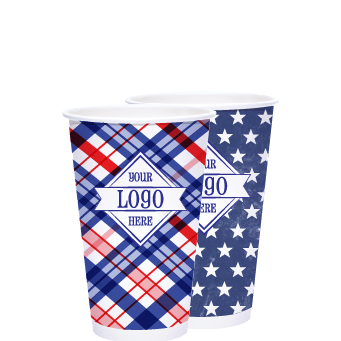 Spring 16oz Custom Printed White Paper Hot Cups