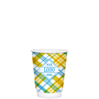 Spring 8oz Custom Printed White Insulated Paper Hot Cups