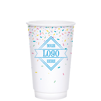 Spring 20oz Custom Printed White Insulated Paper Hot Cups