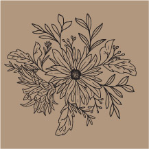 Spring Floral Kraft Sleeves Swatch