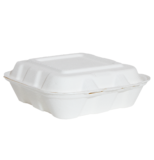 Styrofoam Clamshell Takeout Container for Single Meal